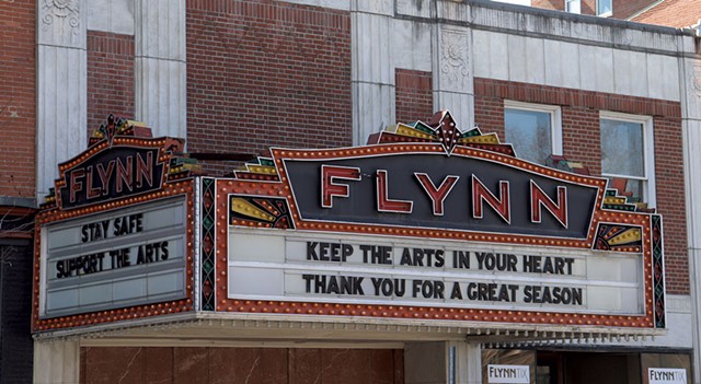 The Flynn theater marquee in Burlington - MARGARET GRAYSON