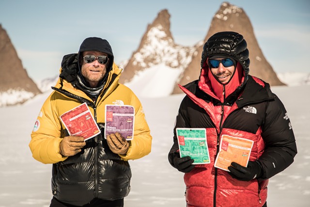 Alex Honnold and Conrad Anker with Good To-Go dehydrated meals - COURTESY OF PABLO DURANA