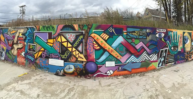 A Mural Not Long for This World Pops Up in Burlington