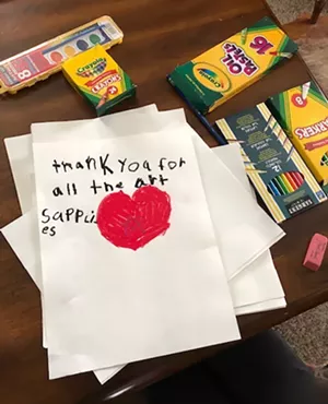 Johnson Art Teacher Sends Supplies to More Than 200 Students