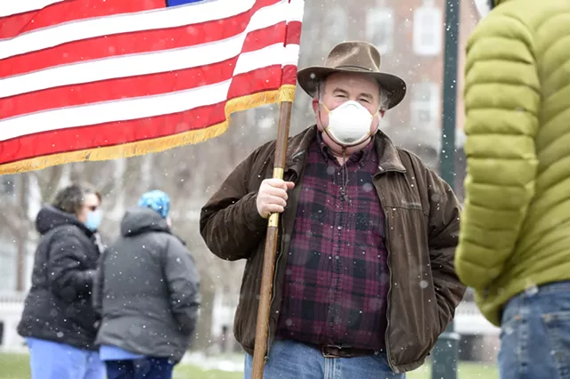 A Small Lockdown Protest Features Sweeping Conspiracy Theories (4)