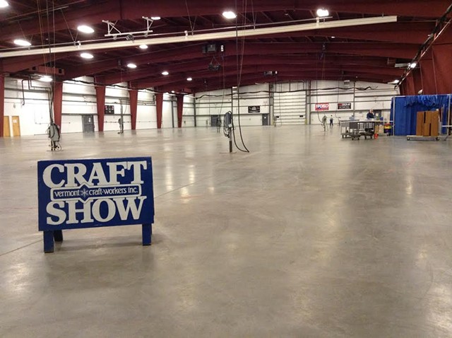 Setting up for a previous Essex Craft Show at Champlain Valley Exposition - COURTESY OF MEGAN ROSE
