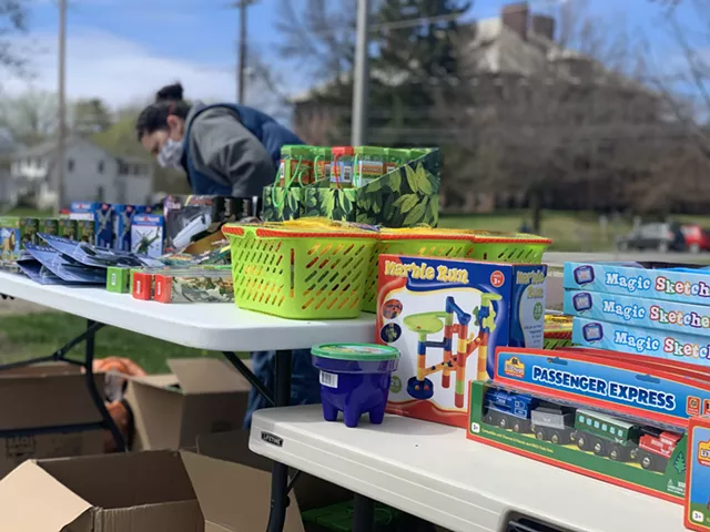School Distribution Sites Provide Food, Toys for Burlington Kids