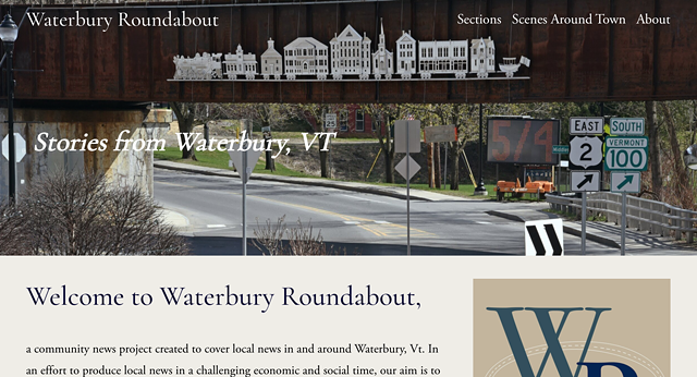 Waterbury Roundabout home page - SCREENSHOT