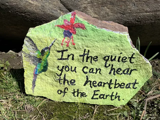 Who's Leaving Inspirational Painted Rocks Around South Burlington and the South End?