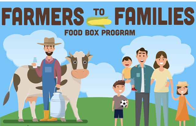 Farmers to Families Food Box Program poster, detail - THE ABBEY GROUP