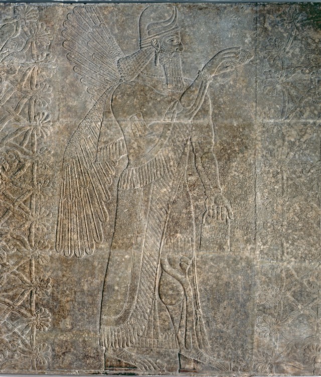 The Assyrian relief panel at the Middlebury College Museum of Art - COURTESY OF THE MIDDLEBURY COLLEGE MUSEUM OF ART