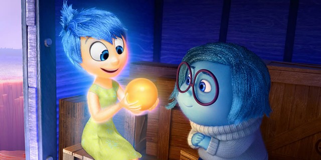Joy and Sadness in Inside Out - DISNEY/PIXAR
