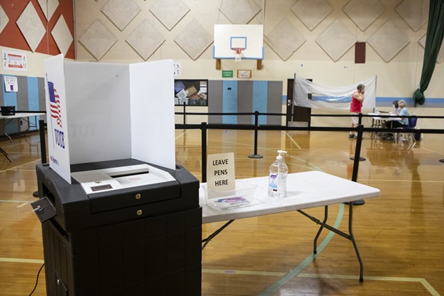 A South Burlington polling place last month - FILE: LUKE AWTRY