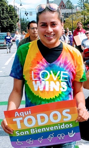Durvi Martinez at a Burlington Pride Parade in 2019 - COURTESY OF MIGRANT JUSTICE