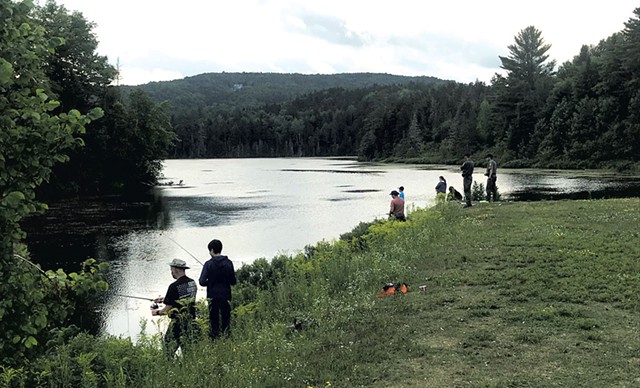 Anglers at Baker Pond in Brookfield - COURTESY OF THE VERMONT FISH &amp; WILDLIFE DEPARTMENT