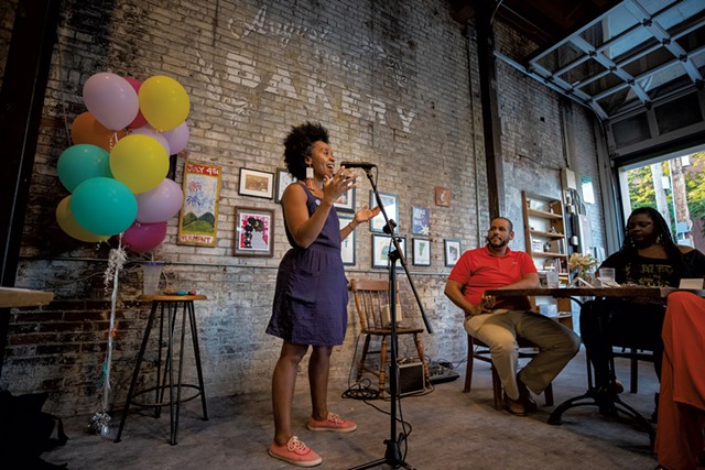 Ferene Paris Meyer performing at her Feed Your Soul pop-up at August First - JAMES BUCK