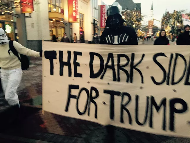 Protesters and Trump Supporters Square Off in Burlington