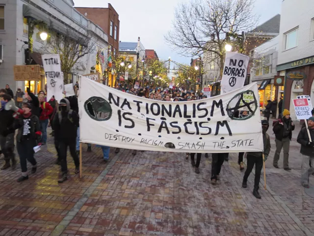 Protesters and Trump Supporters Square Off in Burlington