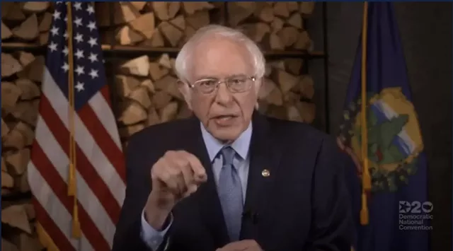 In Convention Speech From Burlington, Sanders Makes the Case for Biden