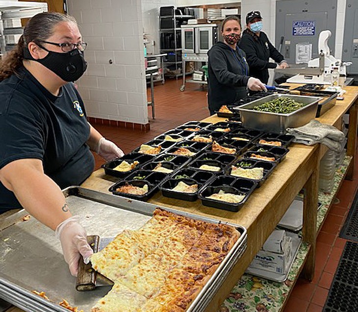 Milton food service workers food service workers preparing meals - COURTESY OF STEVEN MARINELLI