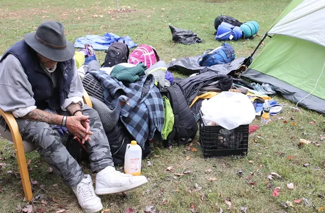 Last Campers, Some Homeless, Take Leave of Battery Park