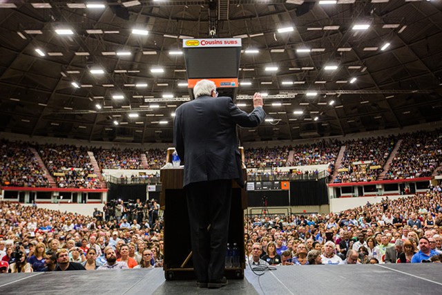 Sen. Bernie Sanders in Madison, Wis., in 2015 - FILE: ERIC TADSEN