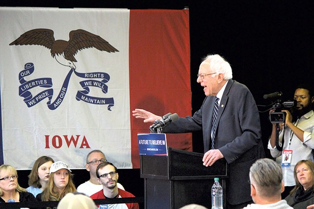 Sen. Bernie Sanders Saturday in Manchester, Iowa - PAUL HEINTZ