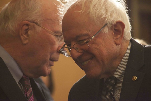 Sen. Patrick Leahy and Sen. Bernie Sanders - FILE: MATTHEW THORSEN ©️ SEVEN DAYS