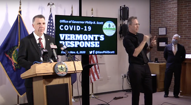 Gov. Scott speaks at Friday's press conference. - SCREENSHOT/ORCA MEDIA