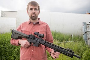 Heintz with the AR-15 he bought in a parking lot - FILE: JAMES BUCK