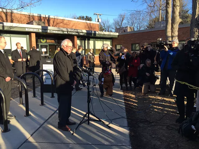 Voting in Burlington, Sanders Calls for Big Super Tuesday Turnout