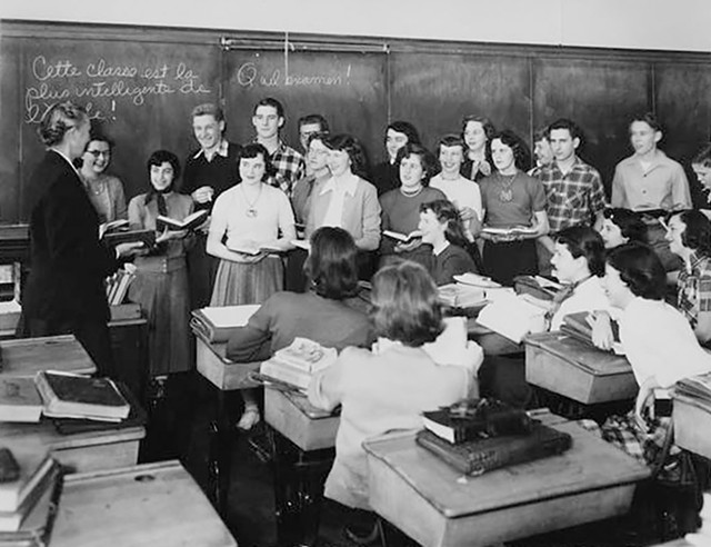 BHS French class in 1953 - COURTESY OF UNIVERSITY OF VERMONT SPECIAL COLLECTIONS