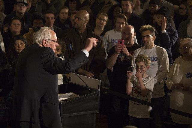 Sen. Bernie Sanders in January in Davenport, Iowa - FILE: MATTHEW TERRY