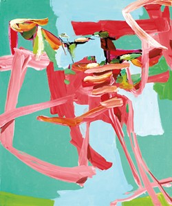 "Stork," oil on canvas