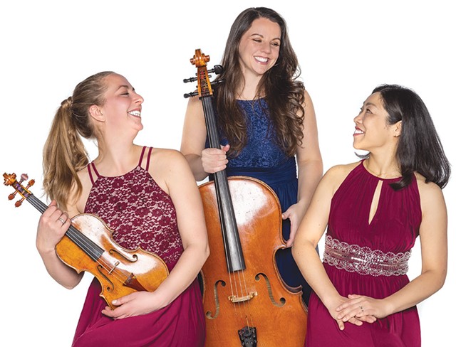 The Champlain Trio, from left: Letitia Quante, Emily Taubl and Hiromi Fukuda - COURTESY