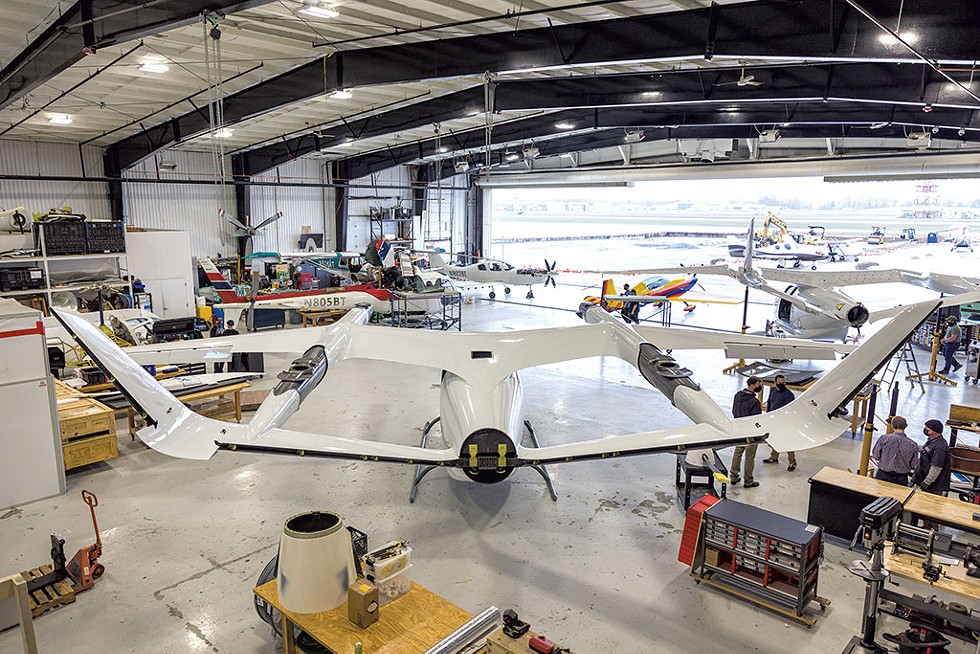 The hangar at Beta Technologies - OLIVER PARINI