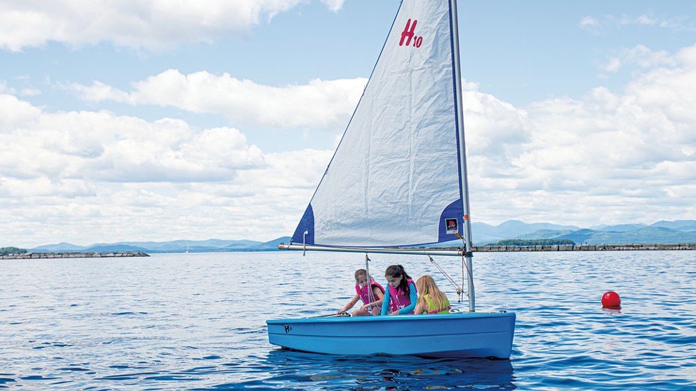 Kids learning to sail at the Lake Champlain Community Sailing Center - COURTESY OF JAKE SHAEFER