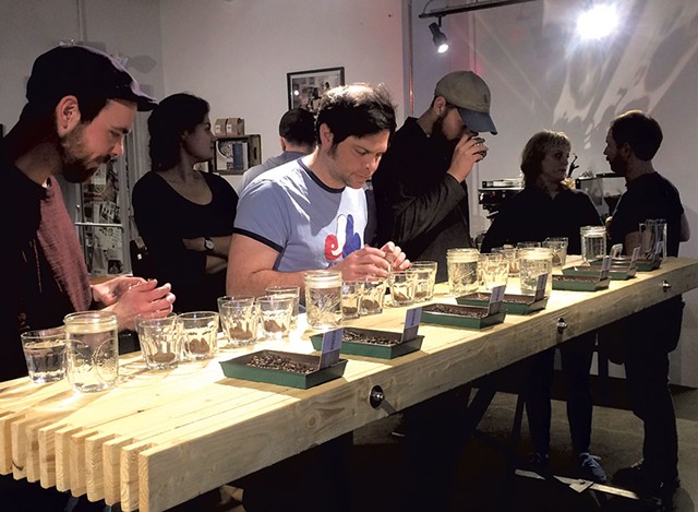 Public coffee cupping at Brio Coffeeworks - SUZANNE PODHAIZER