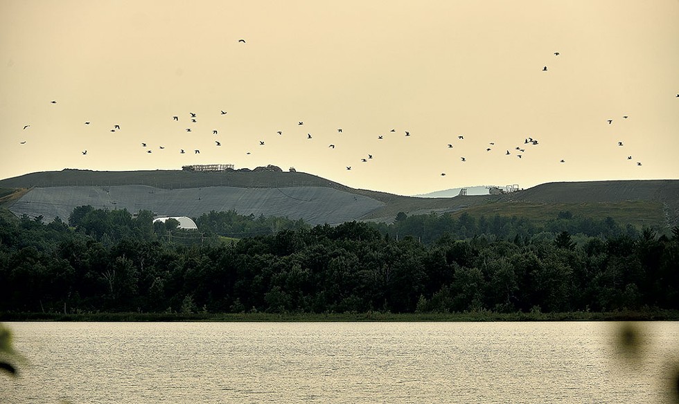 The Coventry Landfill, visible from the shore  of Lake Memphremagog - BEAR CIERI