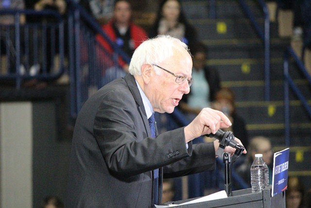 Sen. Bernie Sanders in March in Youngstown, Ohio - FILE: PAUL HEINTZ