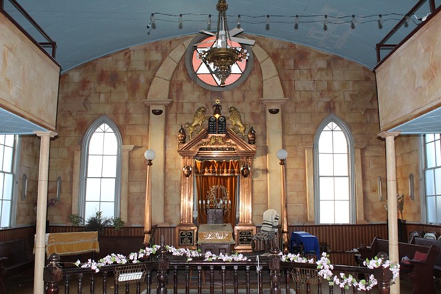 Interior of the synagogue - RABBI JAN SALZMAN