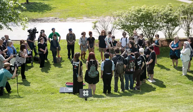 Burlington College Students Hold Mock Funeral for Their School