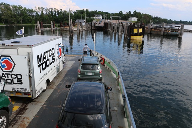 A ferry preparing to dock at Gordon's Landing - FILE: KEVIN MCCALLUM ©️ SEVEN DAYS