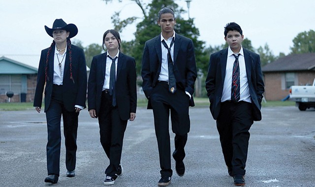 Well Suited Four outstanding actors play a not-so-scary teen gang in Harjo and Waititi's series about life on the "rez." - COURTESY OF HULU
