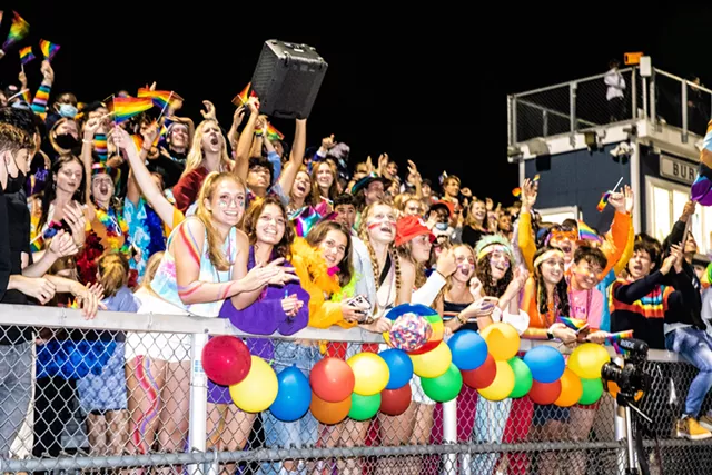 Performers in Drag Shine at Burlington High School Halftime Ball