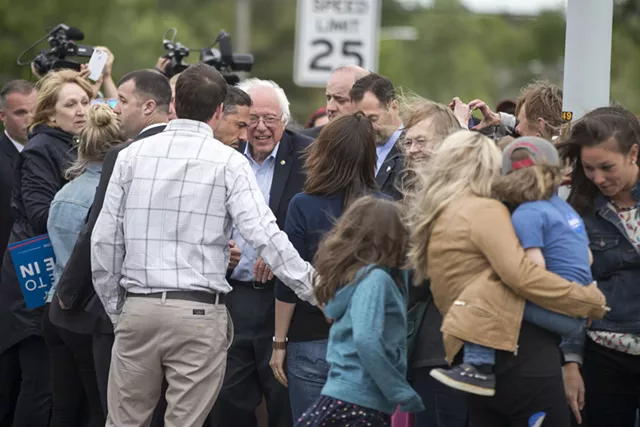 At Burlington Airport, Vermonters Welcome Sanders Home