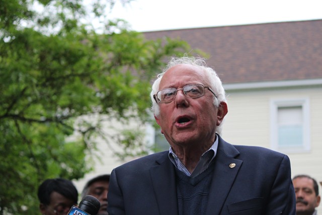 Sen. Bernie Sanders on Sunday in Burlington - FILE: PAUL HEINTZ