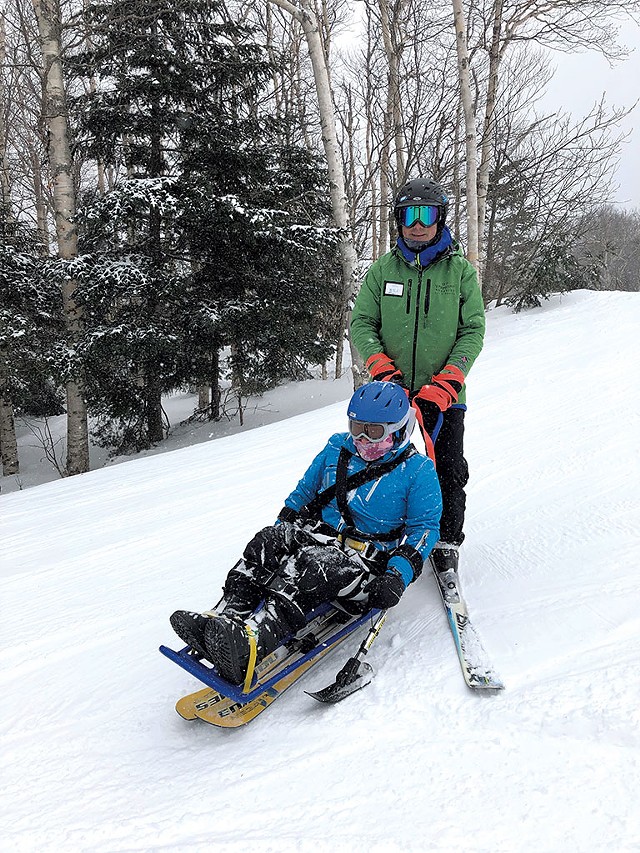 An adaptive skier and coach - COURTESY OF VERMONT ADAPTIVE SKI &amp; SPORTS