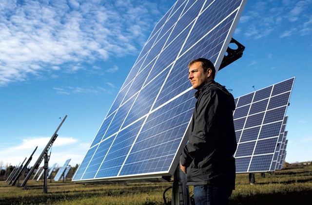 Developer Joe Larkin at a South Burlington solar farm - FILE: ROBERT NICKELSBERG