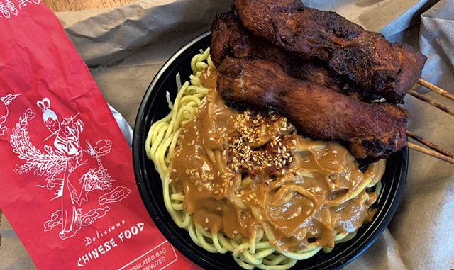 Cold sesame noodles and chicken teriyaki takeout from China Express - MELISSA PASANEN