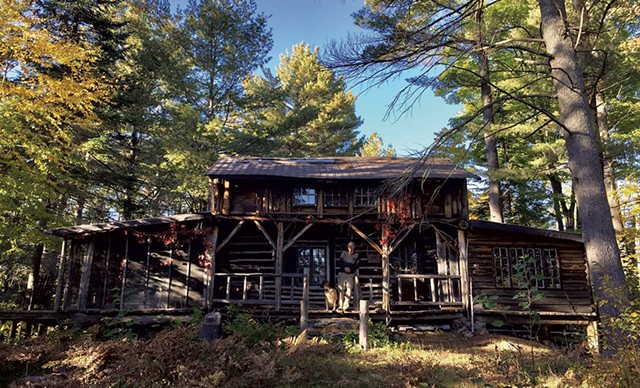 David Garrett at the Adirondack cabin he built - COURTESY OF THE GARRETT FAMILY