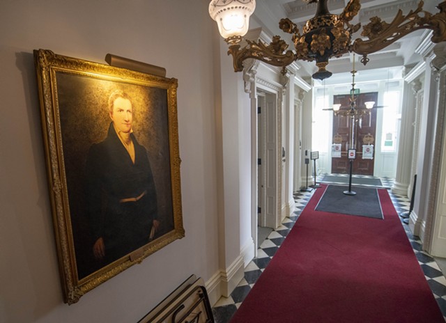 Matthew Lyon's portrait in the Vermont Statehouse - JEB WALLACE BRODEUR