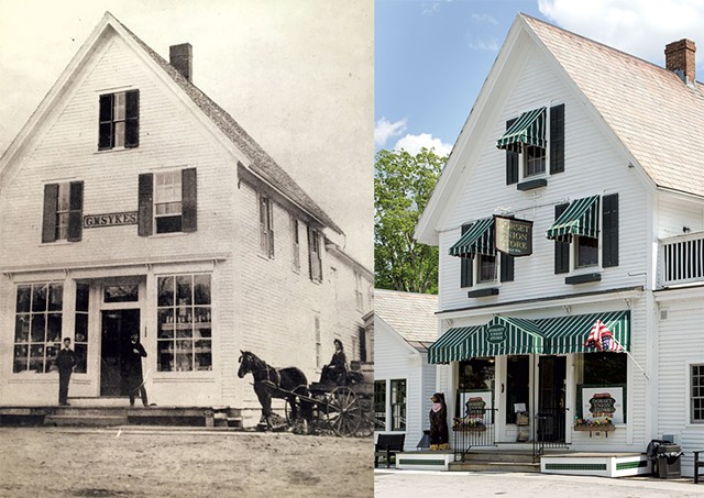 Dorset Union Store circa 1884 and today. - COURTESY OF CINDY LOUDENSLAGER | BROOKE WILCOX