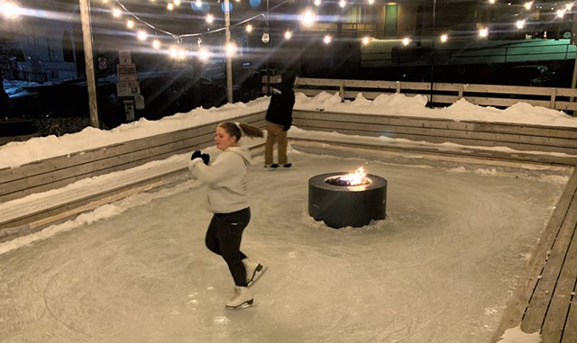 Skating rink at Four Quarters Brewing - COURTESY